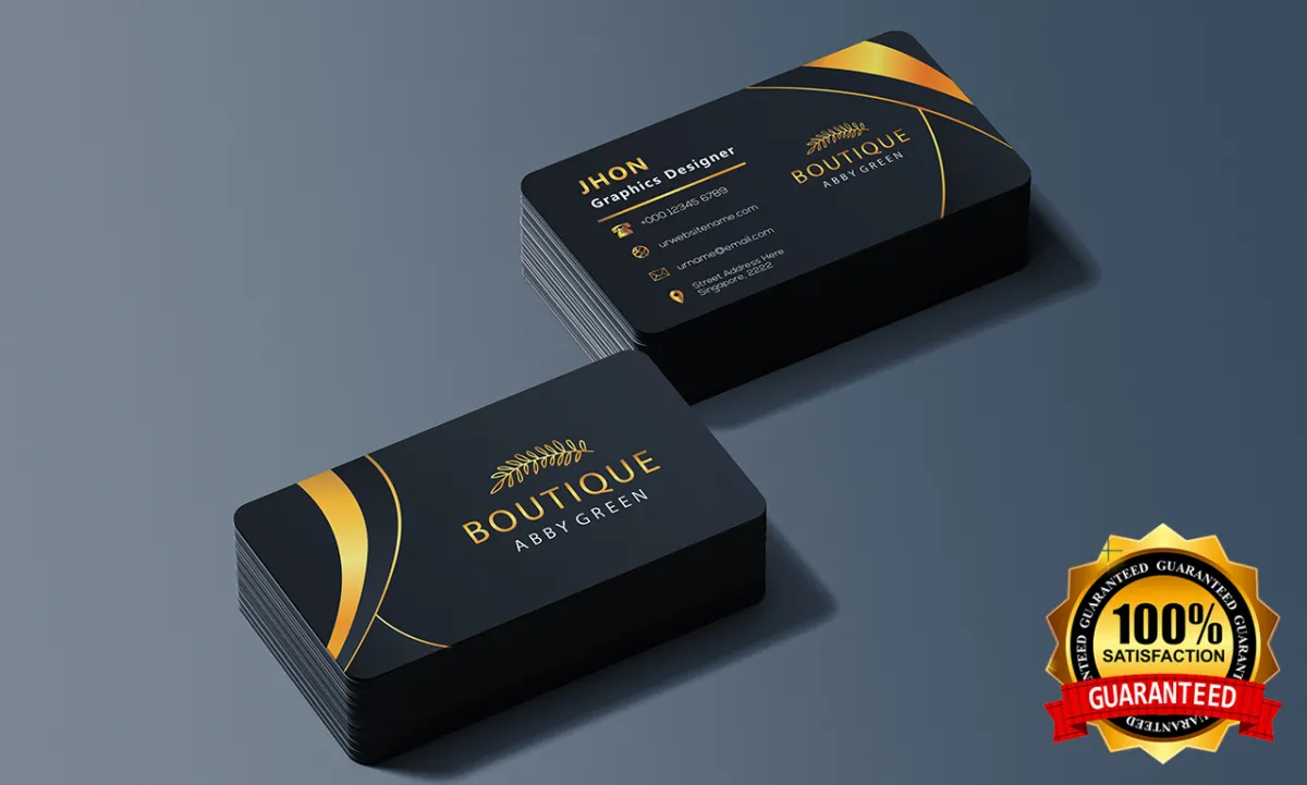 do professional minimalist luxury business card design