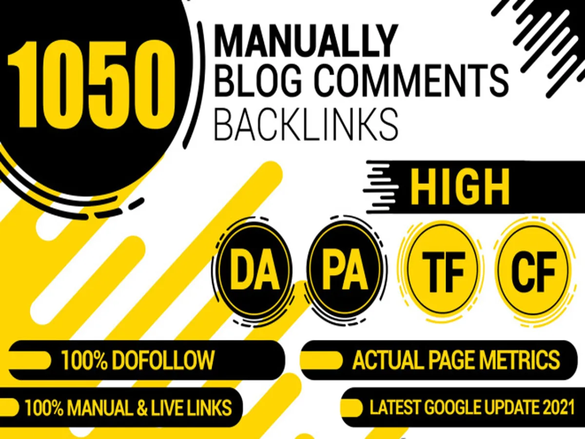 1050 manually dofollow blog comments SEO backlinks