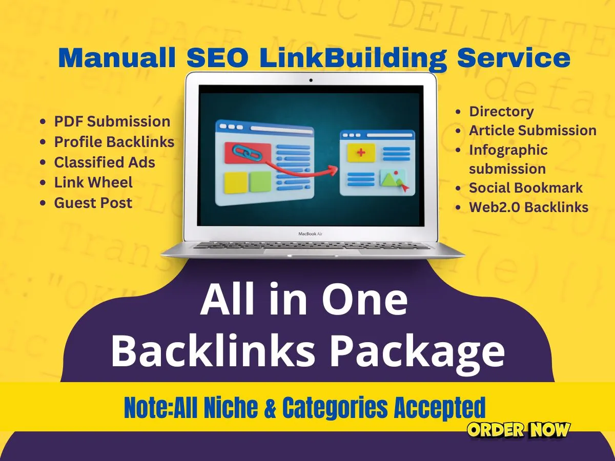 All in one package 250 SEO Link building Permanent SEO backlinks Service for rank no 1 in Google