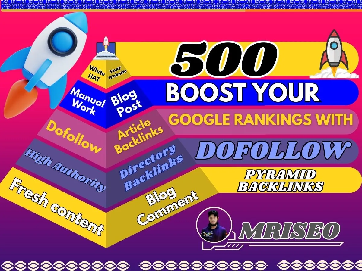 Provide HQ Pyramid Backlinks to Rank Your Website