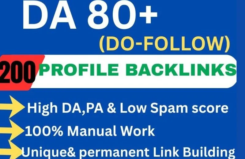 I will deliver 200 premium do-follow profile backlinks