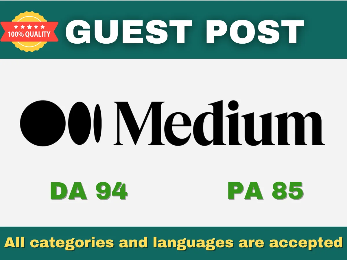 10 guest post on medium.com with google index guarantee DA 94