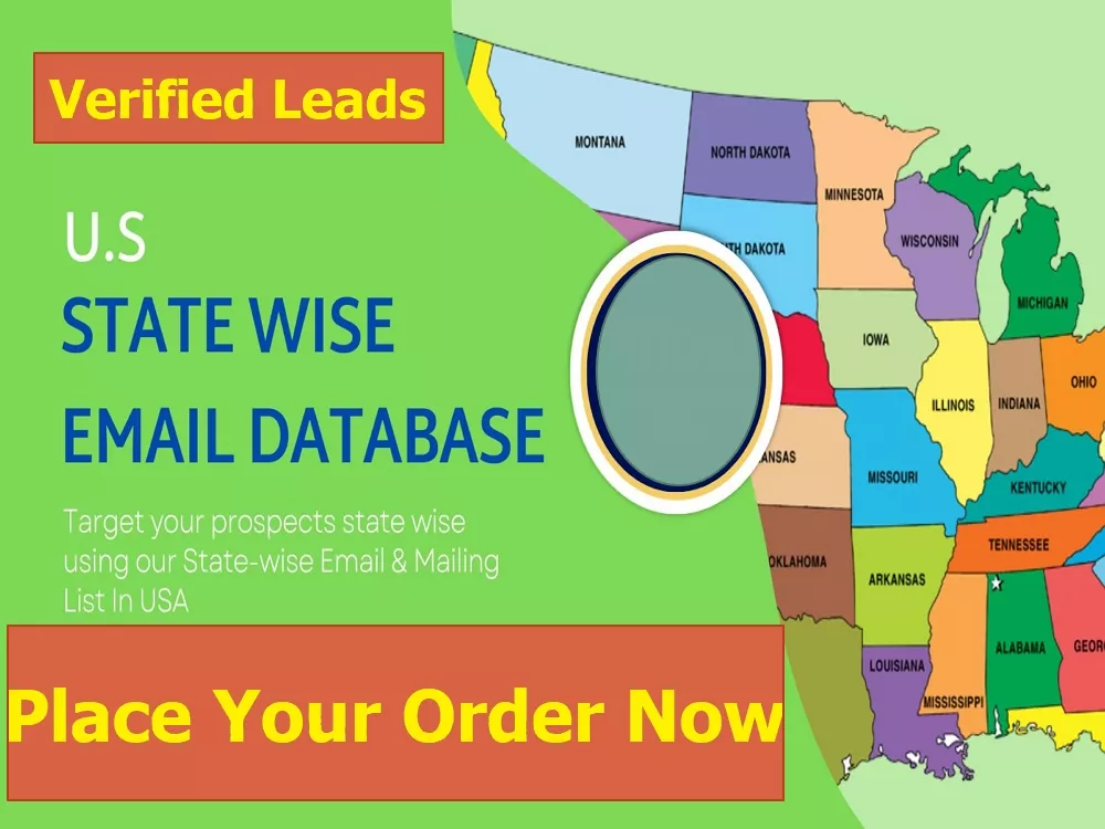Give You 60 Million Verified & Updated USA State Wise B2B Email Leads Database