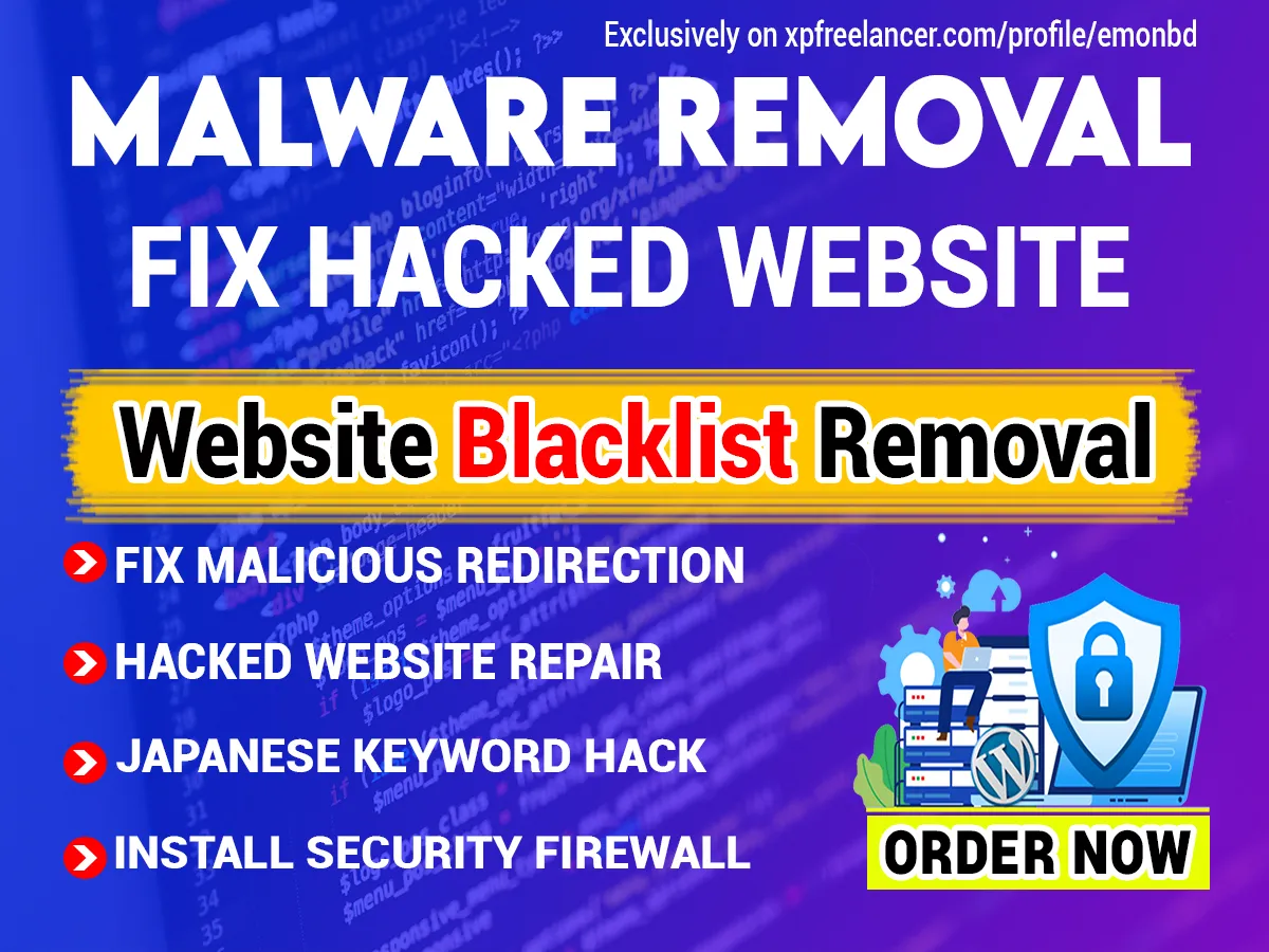 fix hacked wordpress malware removal, virus removal with wordpress security