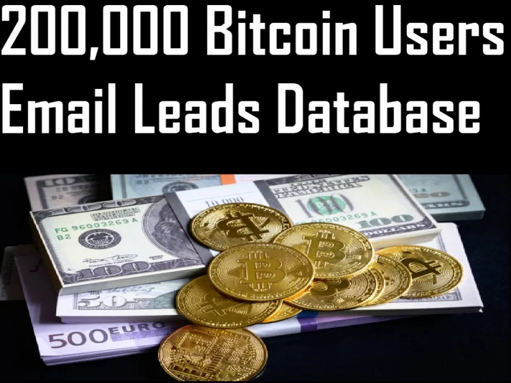 200,000 Bitcoin Users Email Leads Database