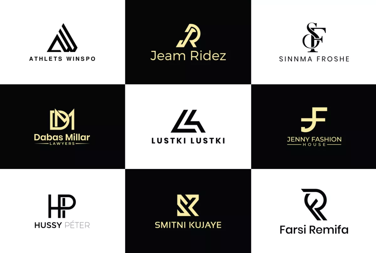 design pro minimalist signature monogram initial letters logo design