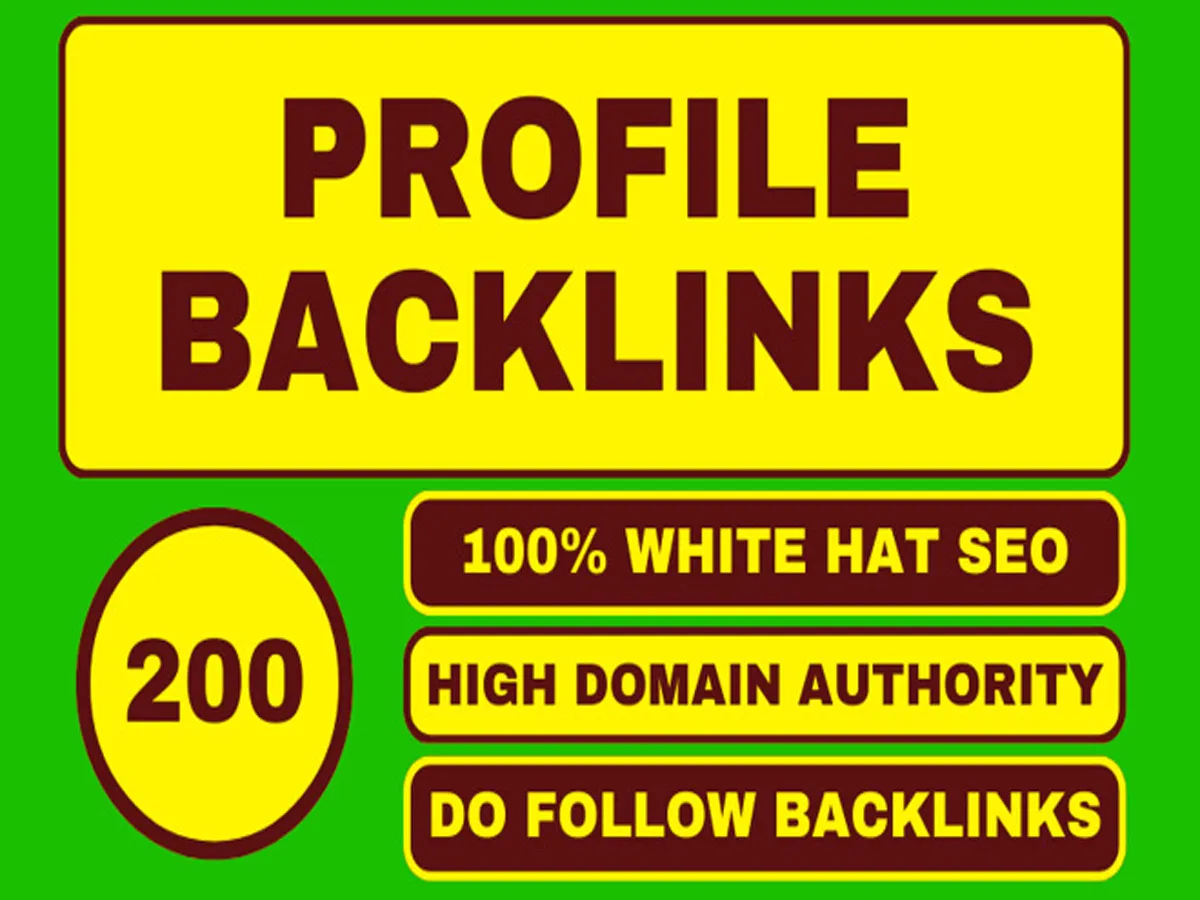 I will build 200 high authority SEO profile backlinks