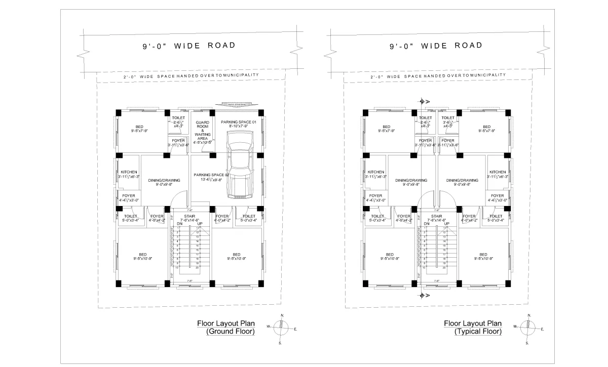 do professional autocad 2d floor plan