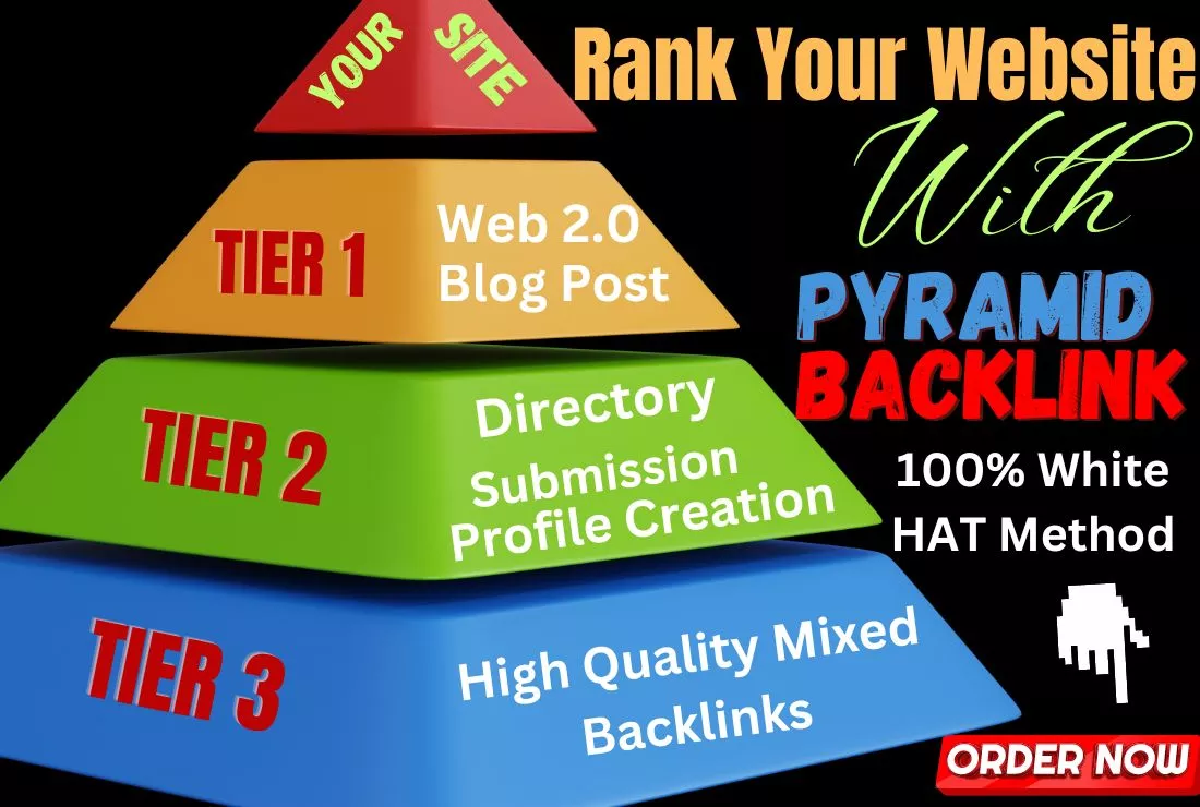 Rank your website with Multi 3 Tier 300 Link Pyramid Backlinks 