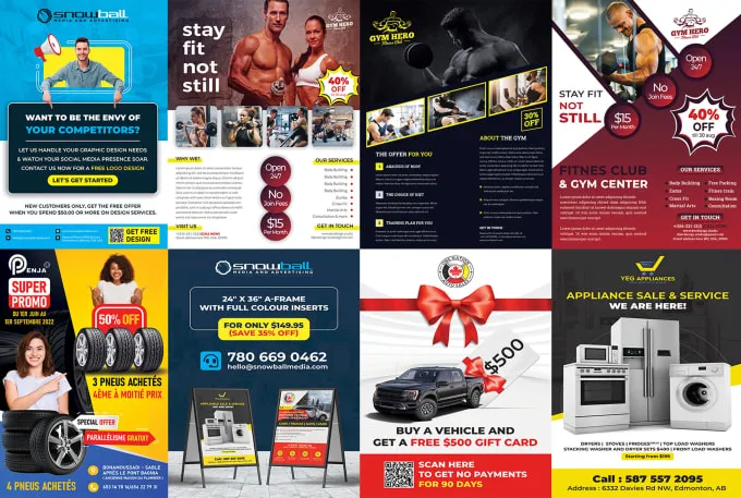 design a professional flyer or brochure for your business