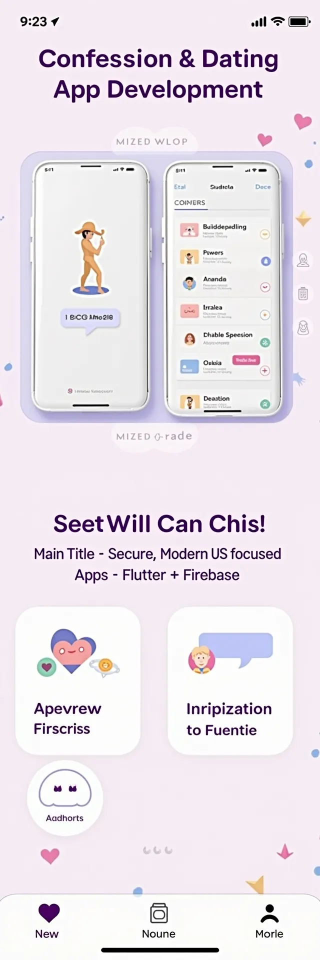 I will build your anonymous confession or modern dating app with Flutter