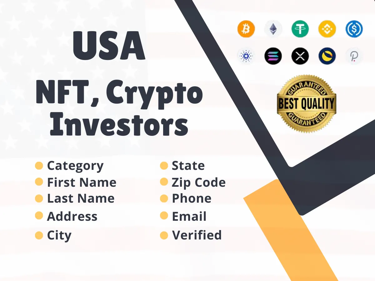 Provide You USA Verified NFT Forex Crypto Investors Emails Database Leads