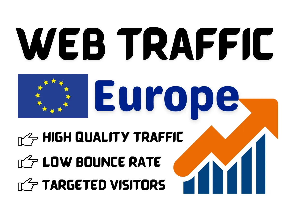send 400-500 web traffic per day from Europe. 15 Days