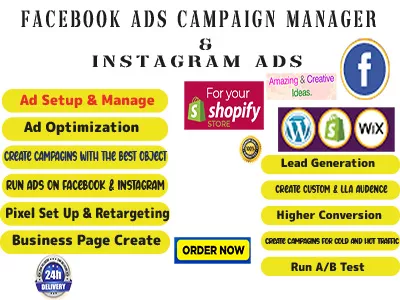 BE YOUR FACEBOOK ADS CAMPAIGN MANAGER AND INATAGRAM ADS