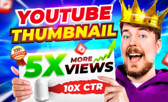 design catchy youtube thumbnail within 3 hours