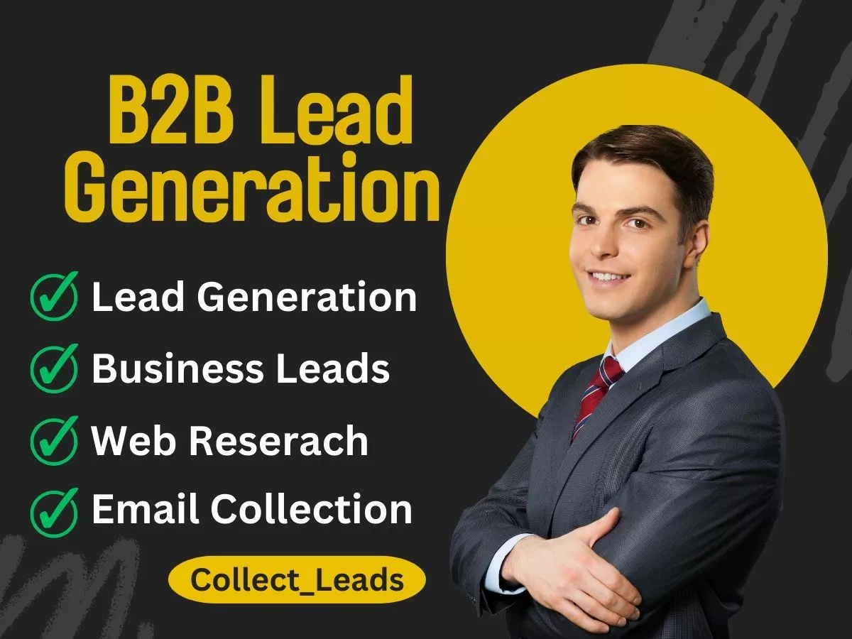 I will do provide qualified b2b lead generation business lead, list building, email finder