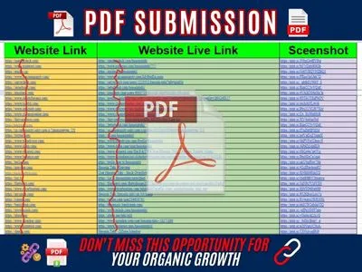 Manually Submit PDF to 51+ High Authority PDF Sharing Sites for SEO Backlinks