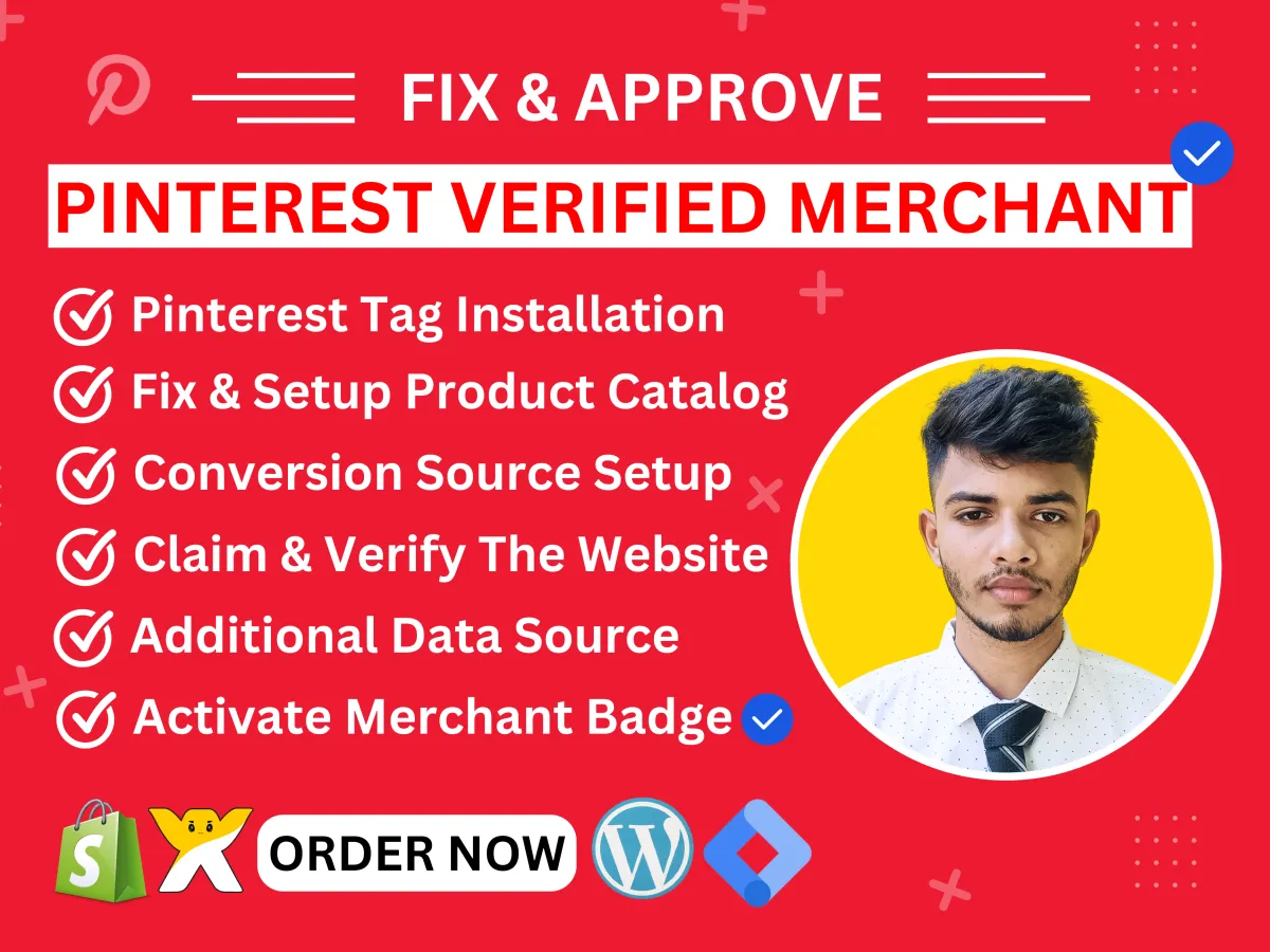 do pinterest verified merchant by fixing the all required issues