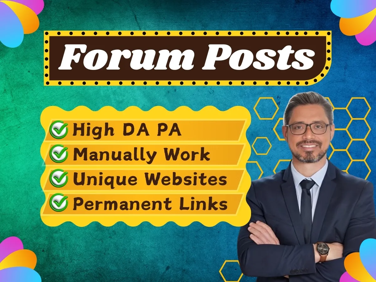 Provide 60 forum posts or forum posting authority backlinks