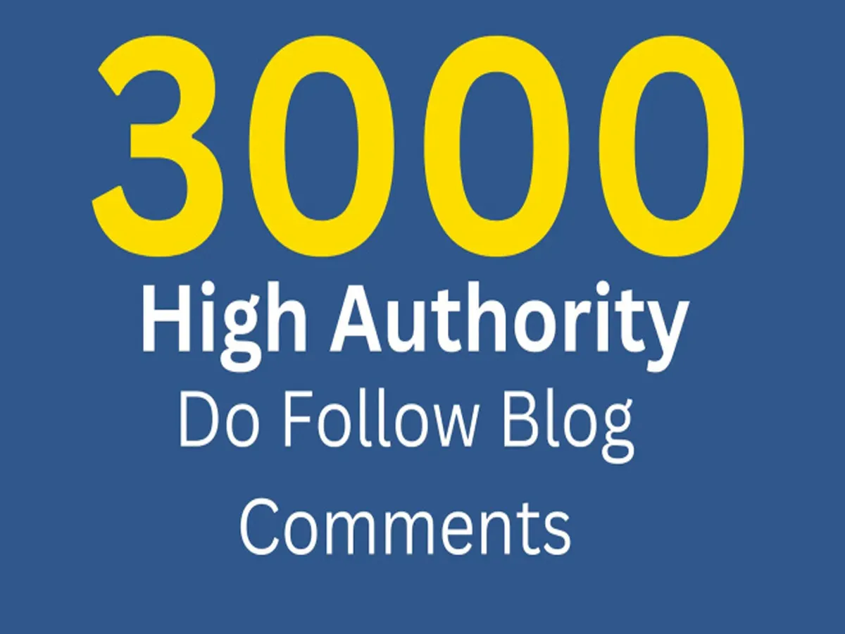 I will create 3000 manual high authority blog comment backlinks