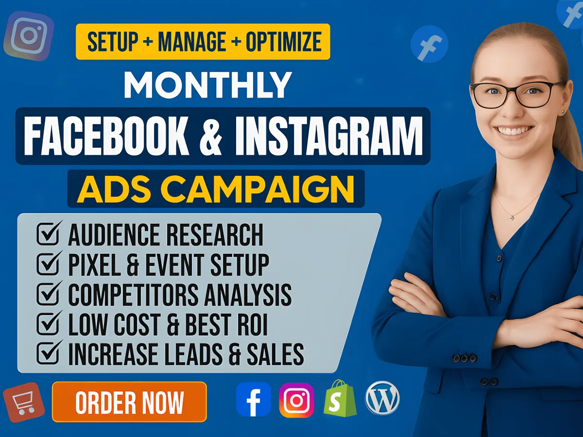 set up your Facebook & Instagram ads campaign for your business 