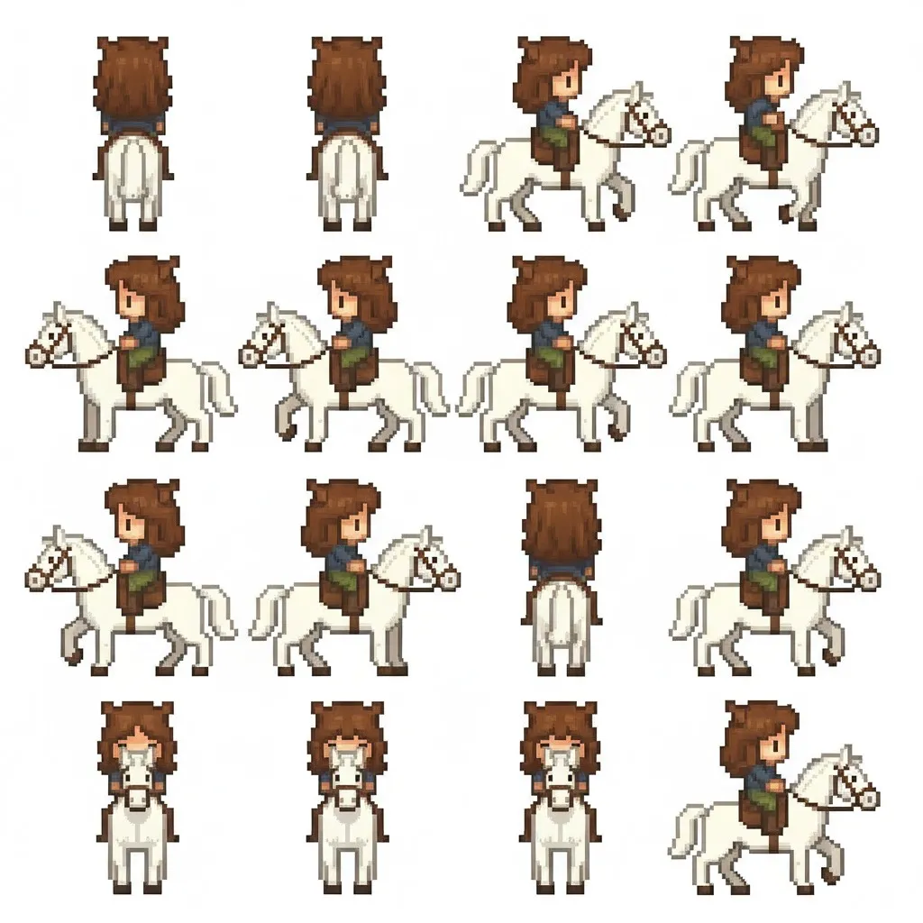 develop a pixel art equestrian jump game with level progression and scoring system