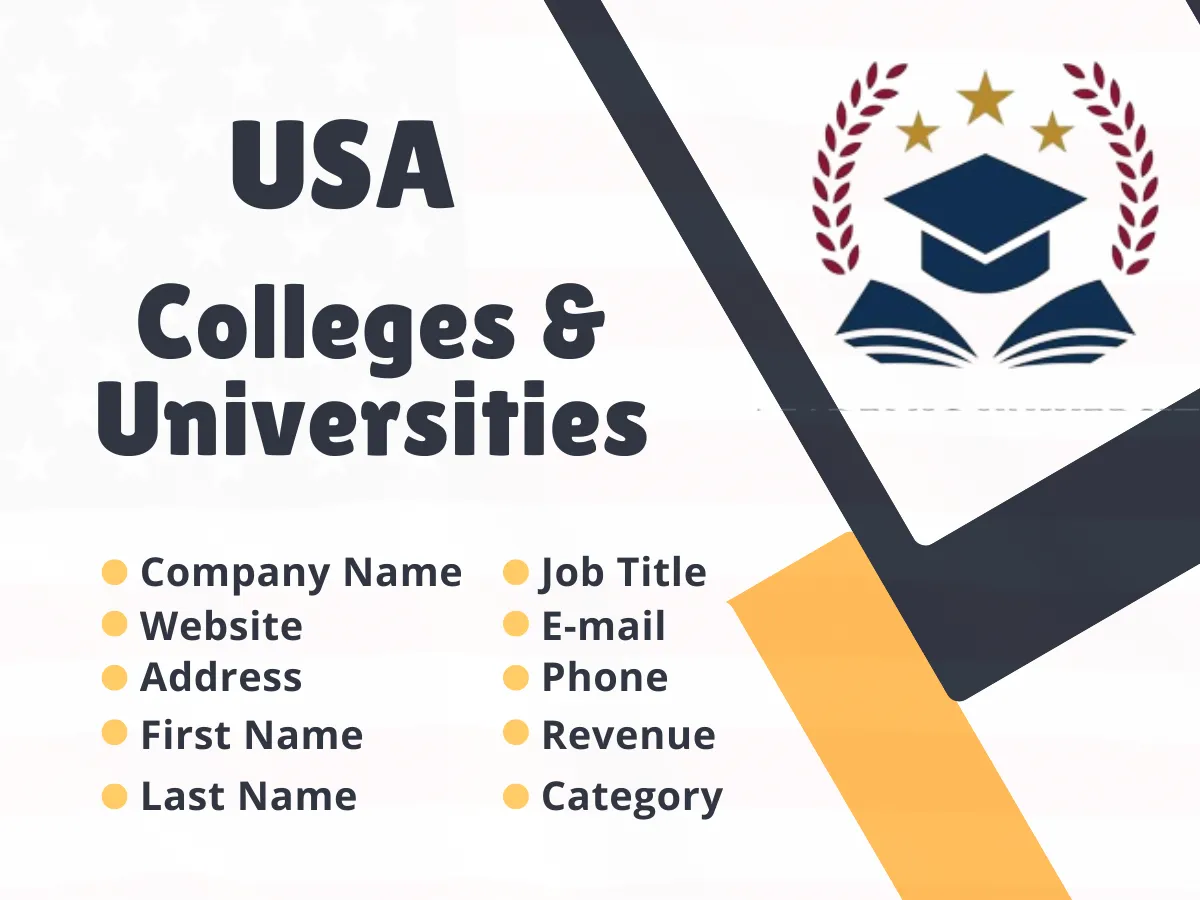 Deliver 5,000 USA Colleges and Universities Email Leads Database List