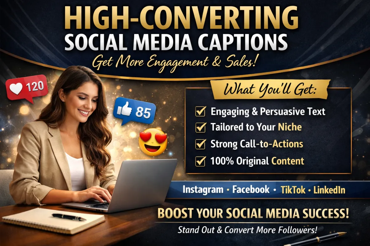Write High-Converting Social Media Captions for Your Business”