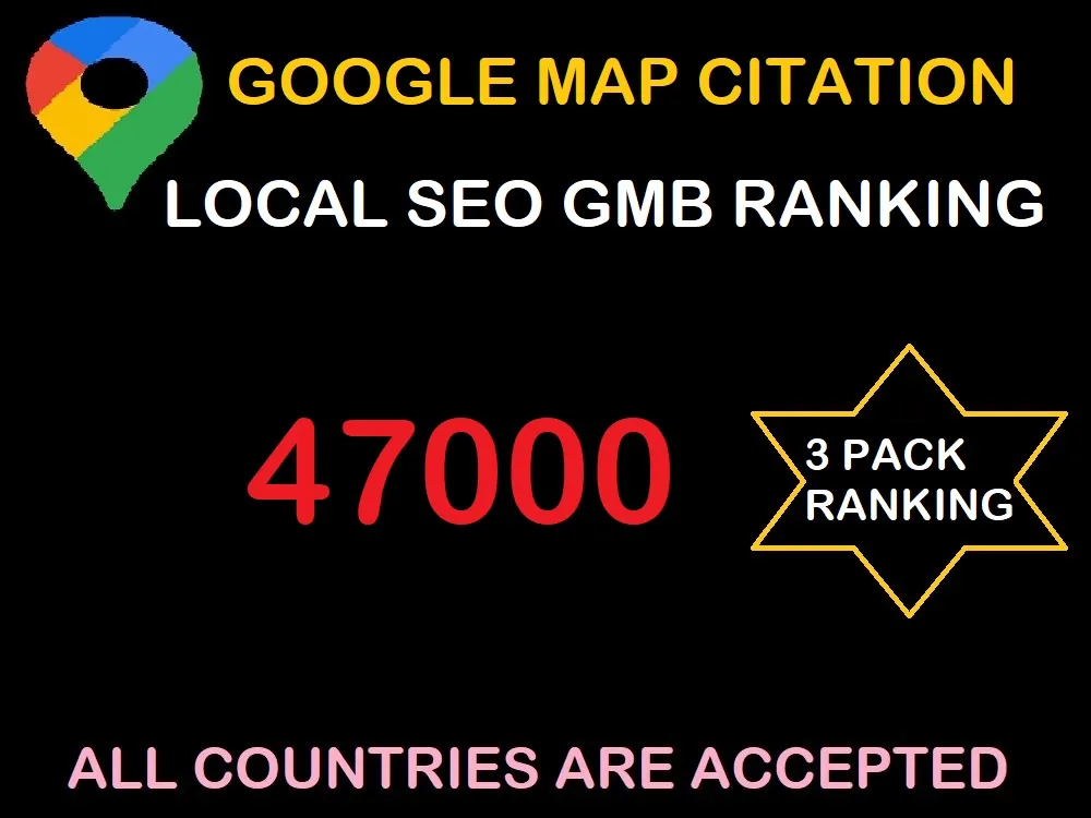 create 47,000 google map citation for local SEO gmb ranking