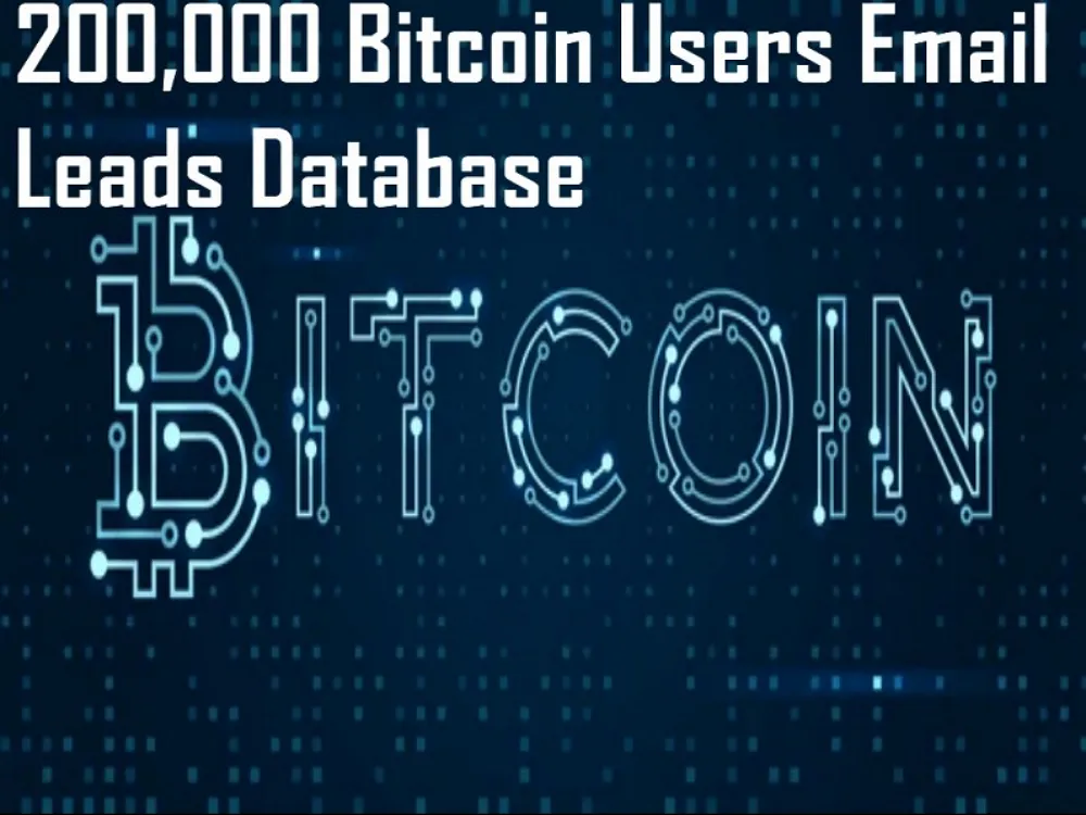 200,000 Bitcoin Users Email Leads Database