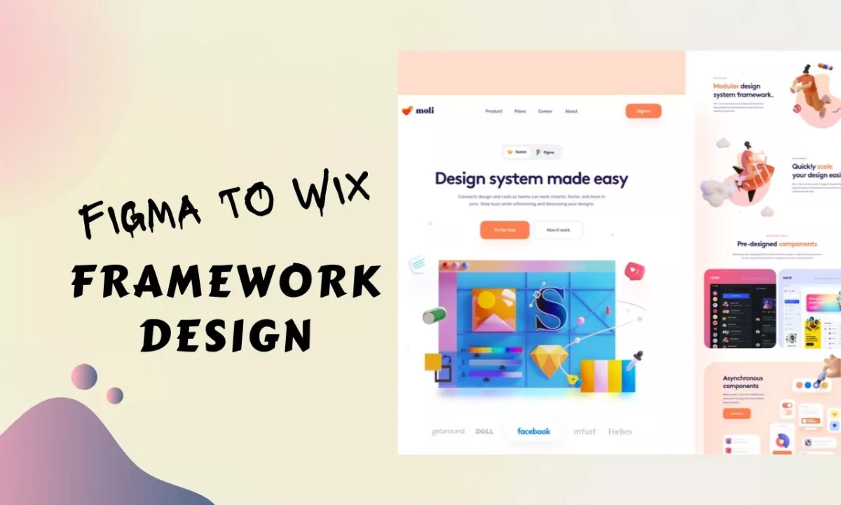 do design wix website and copy figma to wix transfer website