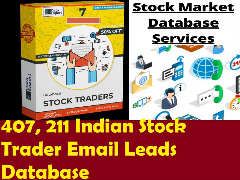 Give You 407, 211 Indian Stock Trader Email Leads Database