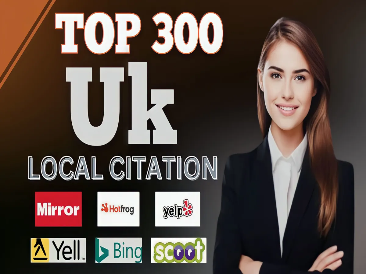 Do top 300 UK local citations and directory submission backlinks 