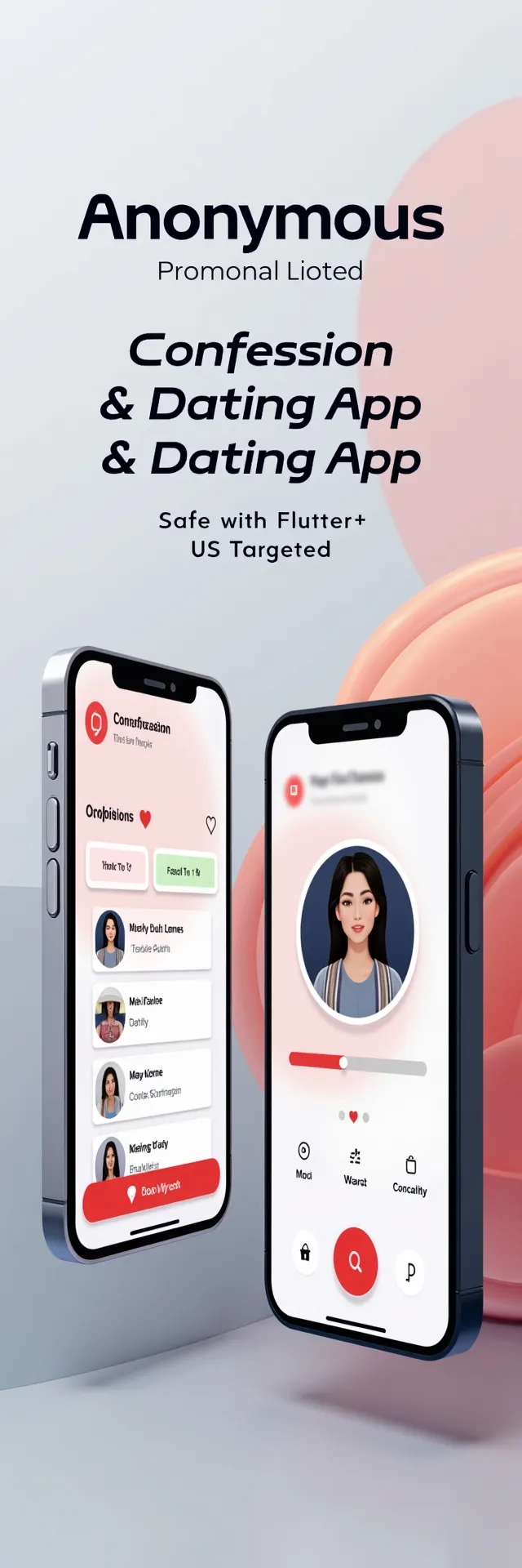 I will build your anonymous confession or modern dating app with Flutter