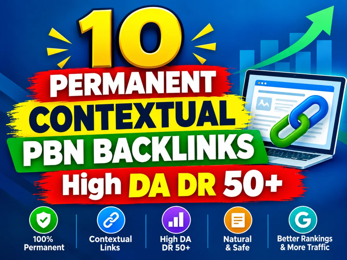 I will build 10 permanent contextual PBN backlinks from high DA DR 50+ websites