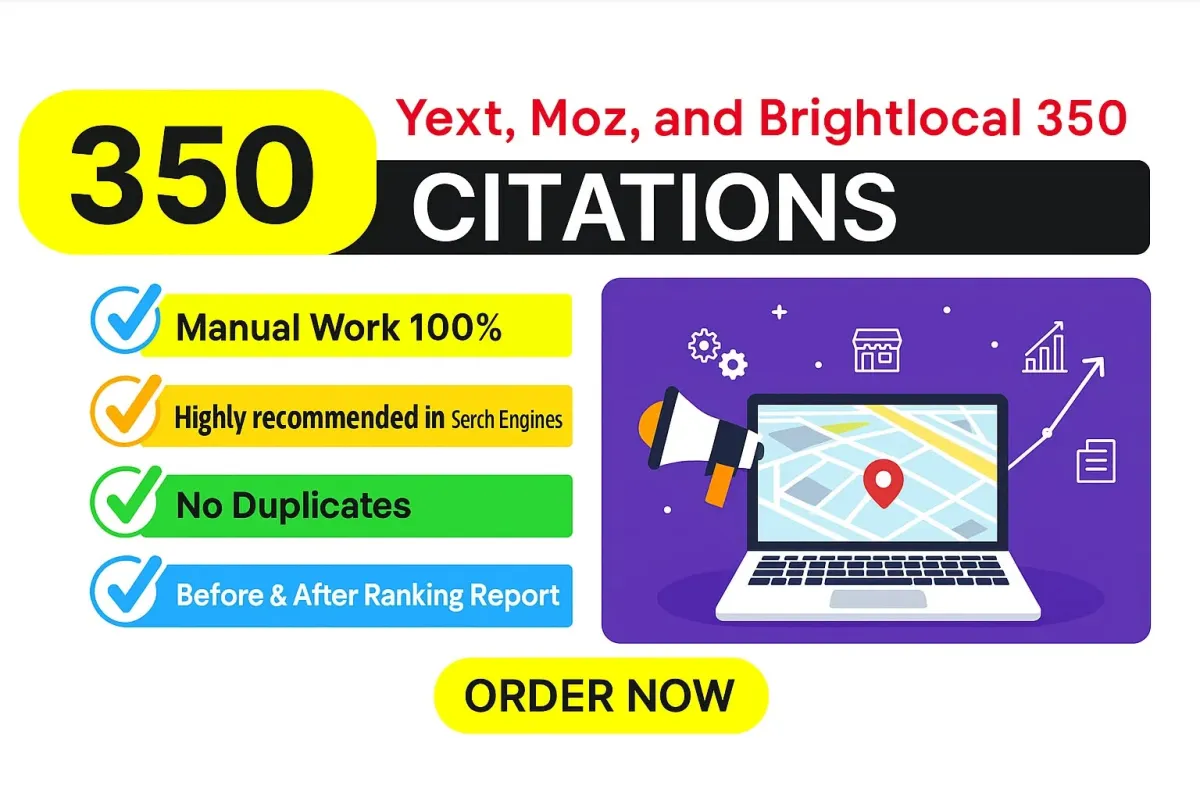 top 350 local listing citations and directory submission for local seo off page