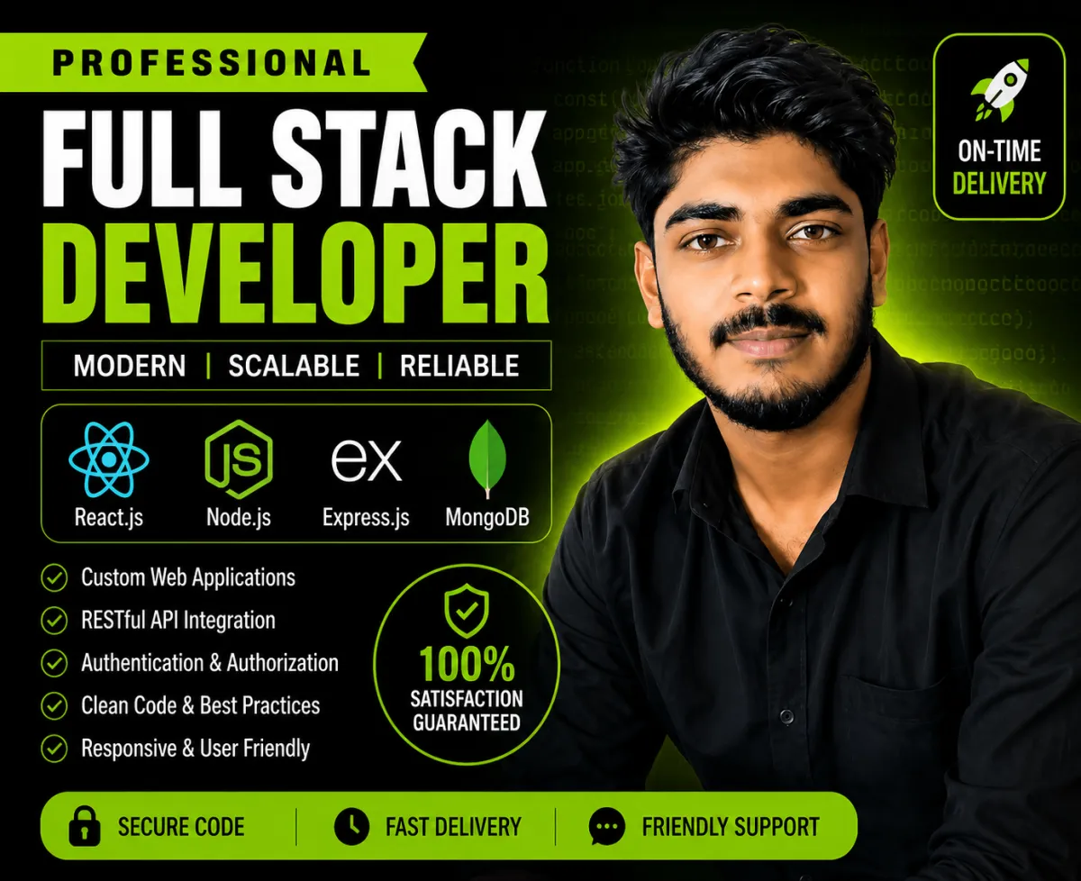 I Will Build a Modern Full Stack MERN Web Application with React Node.js Express and MongoDB