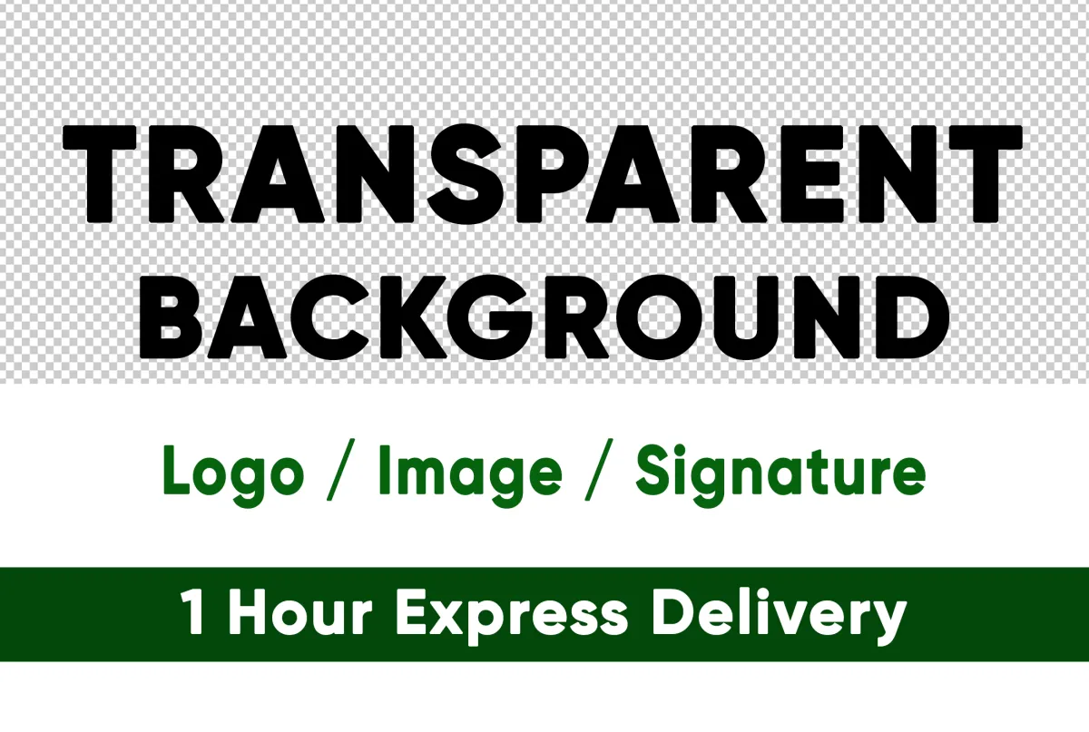 Transparent background for logo, image in just 1 hour