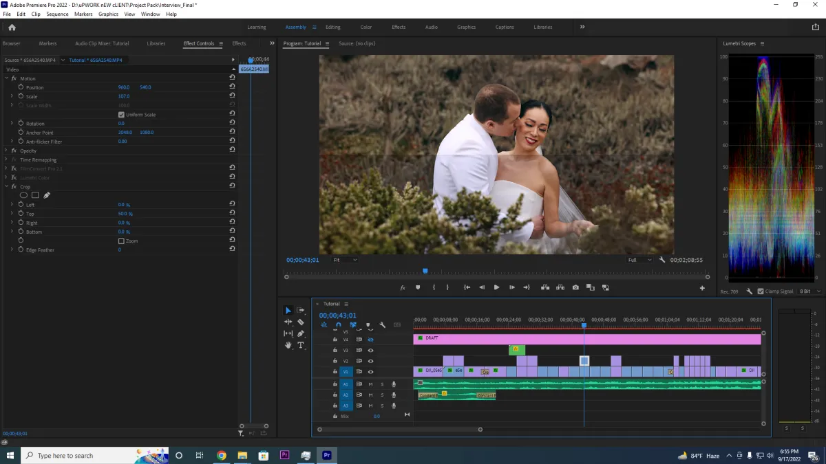 edit your wedding video professionally