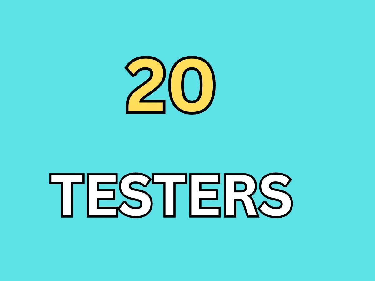 provide 20 testers for google play closed testing 14 days