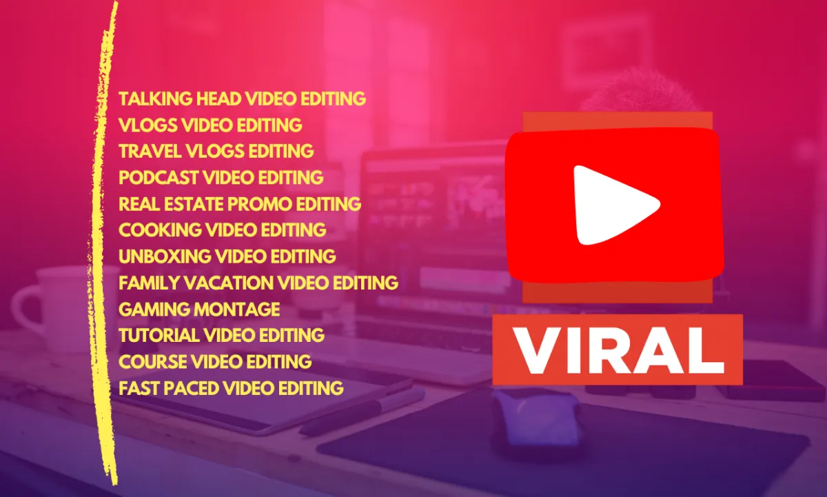 Edit videos for youtube,ads, Vlog, corporate, Travel and Gaming