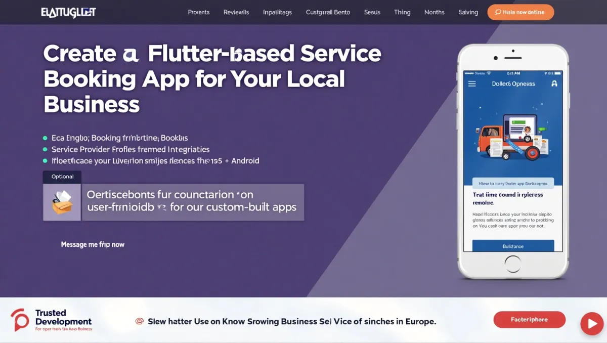 I will develop a powerful Flutter service booking app for your local business