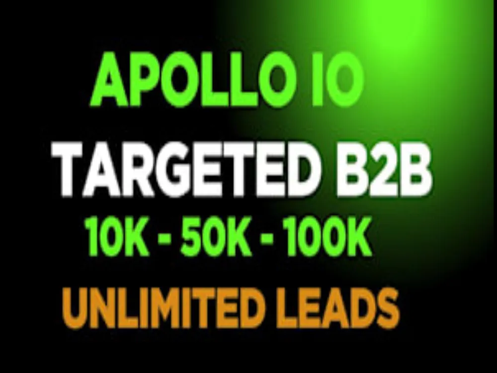 Give You 1 Million Verified and Updated Apollo io Leads Database