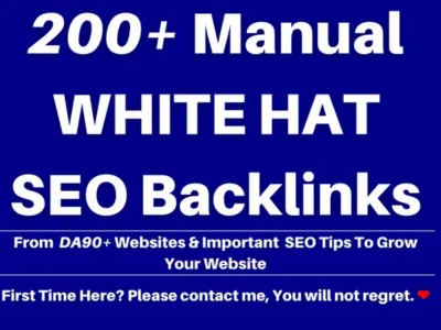 build 200 white hat SEO backlinks to get google top ranking