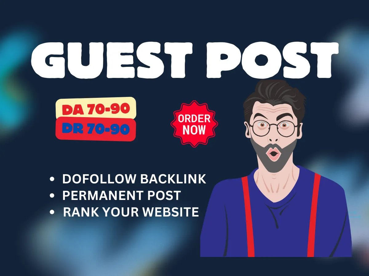 write and publish 15 guest posts on high da 70-90+ websites with SEO Dofollow Backlink