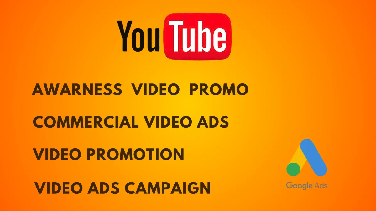 do organic YouTube video ads, commercial ads using Google ads