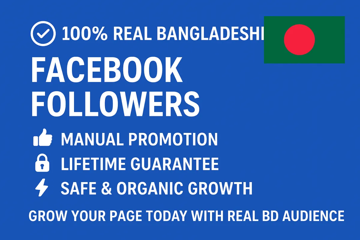 I will grow 100% Bangladeshi real facebook page likes and followers manually