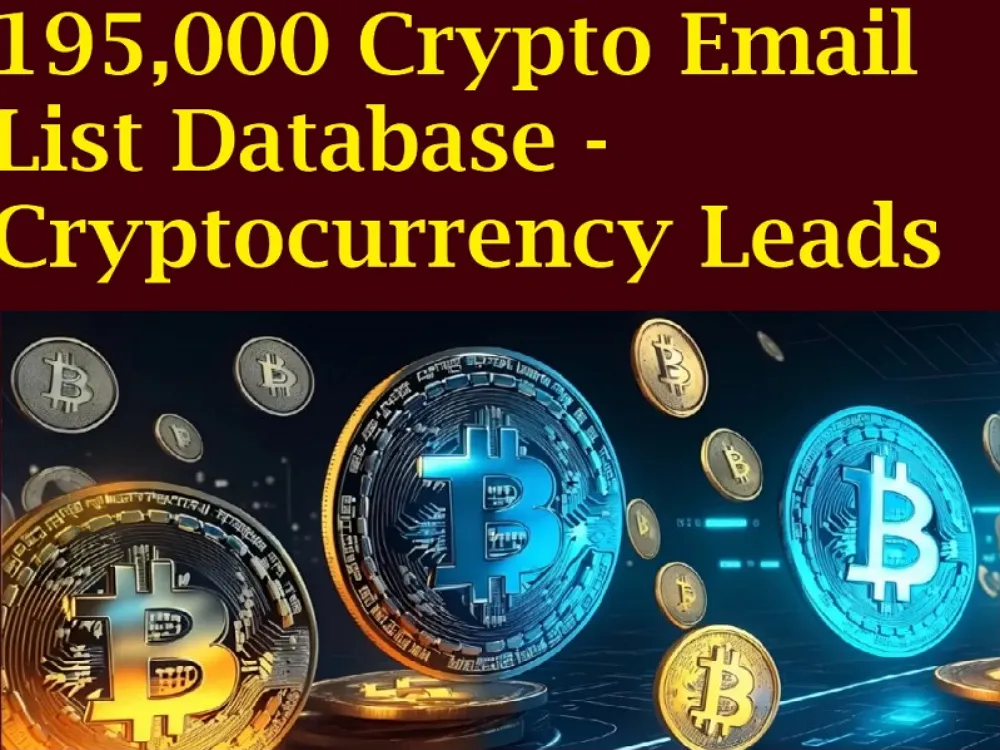 Give You 195,000 Crypto Email List Database - Cryptocurrency Email Leads