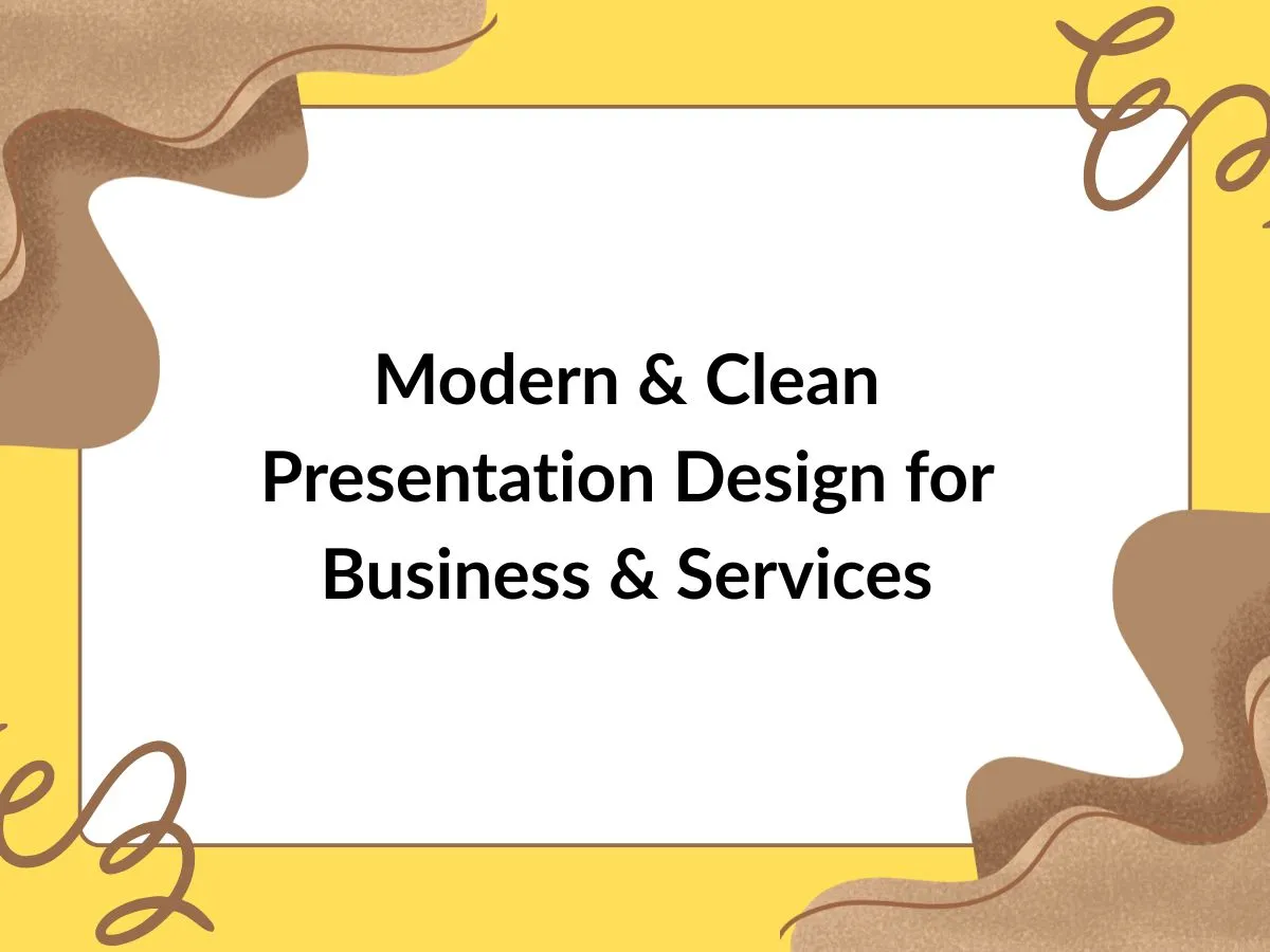 Design Modern & Clean Presentation for Business & Services