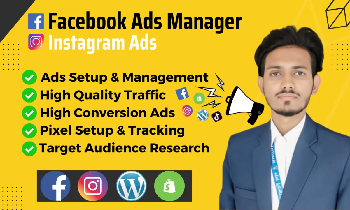 I will be your facebook ads manager, instagram ads, fb ad